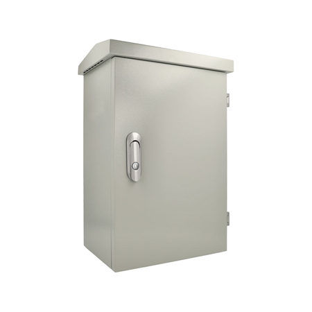 SAM-5063|Contenitore metallico beige IP65 con ventola e guida DIN