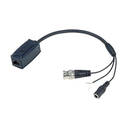 SAM-581N | Transceptor de vídeo pasivo de vídeo compuesto (coaxial BNC-Macho) a cable par trenzado (UTP RJ45-Hembra). Hace las funciones de video balun. Diseñado para permitir la transmisión de señales de vídeo a través de cable par trenzado (UTP). El cable par trenzado facilita la instalación, es más económico y permite mayores distancias de transmisión sin pérdida de calidad