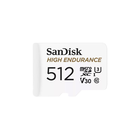 SANDISK-512|Tarjeta microSDXC UHS-I SanDisk High Endurance de 512GB para vídeo Full HD y 4K