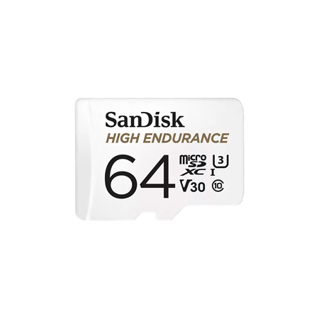SANDISK-64|Cartão microSDXC UHS-I SanDisk High Endurance de 64 GB para vídeo Full HD e 4K