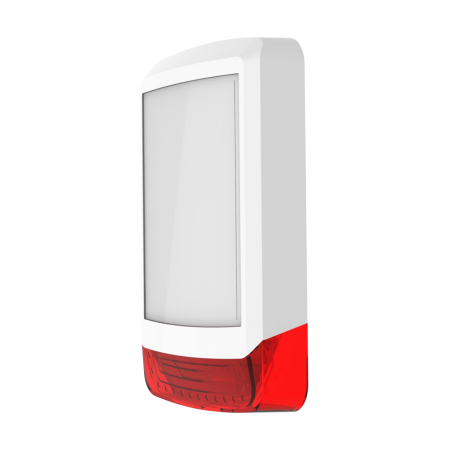 TEXE-22 | Cubierta frontal Odyssey X1 en color blanco/rojo para base de sirena retroiluminada de exterior Odyssey X-B.