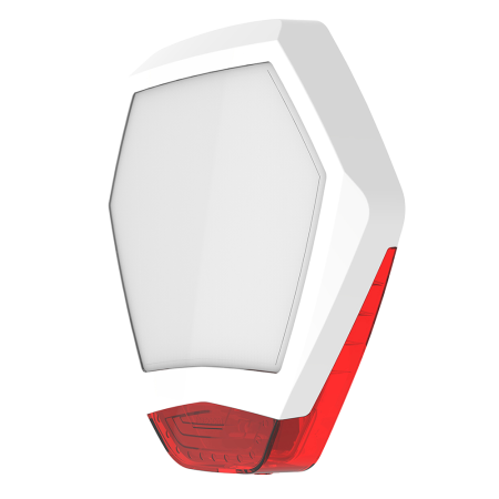TEXE-25 | Cubierta frontal Odyssey X3 en color blanco/rojo para base de sirena retroiluminada de exterior Odyssey X-B. Grado 3.