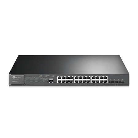 TPLINK-042|Switch L2+ con 24 puertos PoE+ Gigabit y 4 SFP+ 10 Gigabit