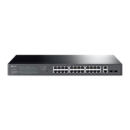 TPLINK-103|Switch PoE+ Gigabit Easy Smart de 24 portas e 2 ranhuras SFP