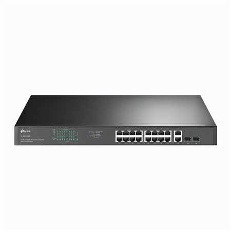 TPLINK-107|Switch PoE+ Gigabit de 16 portas com 2 portas SFP combo