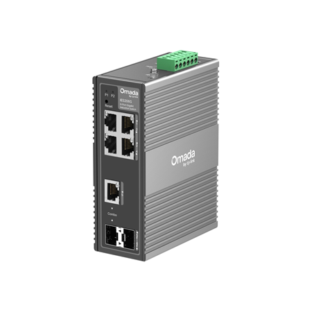TPLINK-236|Switch industrial Gigabit gerenciável TP-Link Omada de 6 portas