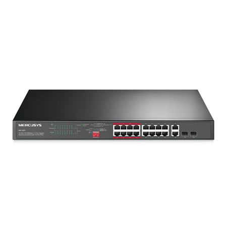 TPLINK-255|Switch PoE Fast Ethernet TP-Link Mercusys de 18 canales