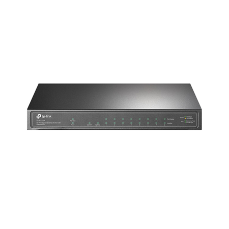 TPLINK-260|Switch no gestionable Gigabit PoE+ TP-Link de 10 puertos con SFP