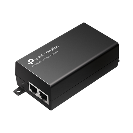 TPLINK-324|Omada by TP-Link 2.5G PoE+ injector with 30 W, 2 RJ45 ports and wall or desktop mounting