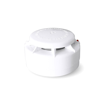 UPROX-034 | U-Prox optical smoke detector. Visual and audible alert. Activates the alarm on all system alarms when a smoke detector is activated. Works up to 3 years on two AAA batteries. Easy installation. RF frequency 868 ~ 868.6MHz. Multiple channels for redundancy. Range up to 4800 meters. Compact size