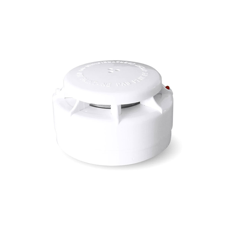 UPROX-034 | Rivelatore ottico di fumo U-Prox. Avviso visivo e acustico. Attiva l'allarme su tutti gli allarmi del sistema quando viene attivato un rilevatore di fumo. Funziona fino a 3 anni con due batterie AAA. Installazione facile. Frequenza RF 868 ~ 868.6MHz. Canali multipli per la ridondanza. Portata fino a 4800 metri. Dimensioni compatte