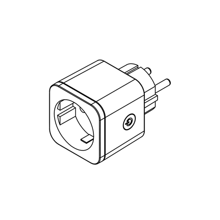 UPROX-041 | U-Prox smart plug with remote control. Via radio 868 MHz. Internal antenna with a range of up to 1000 meters in open field. 230V AC / Up to 2.5 kW (11A). Consumption meter. White color