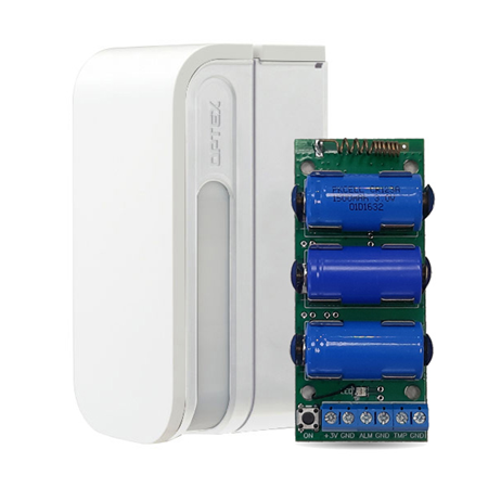 UPROX-BXS-RAM-W | Detector de doble PIR dual para visión lateral en exteriores. Incorpora transmisor vía radio UPROX-049 (U-Prox Wireport). Cobertura de de 12m a cada lado. Antimasking por IR activo. Se puede conectar a una cámara de CCTV para envío de alarmas visuales. 4 zonas de detección (2 a cada lado). Rango de detección y sensibilidad ajustables. Salidas de alarma independientes a cada lado. Tamper contra sabotaje. IP55. Autoalimentado con pilas de litio o alcalinas 3V~9V CC o desde transmisor vía radio.