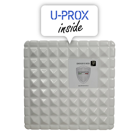 UPROX-DT-400 | Cañón de niebla Defendertech. Incluye 2 relés de control UPROX-042 (U-Prox 12V RELAY). Generación de 415 m3 en 1 minuto. Salida de 12V CC, 500 mA para dispositivos externos. No incluye batería. Tiempo de disparo ajustable. Volumen total de disparo de 1870 m3. Disparo y pausa de niebla inmediato
Activación por alarma.