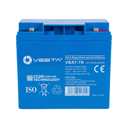 VBAT-7N|Batería recargable AGM VRLA VESTA de 12 V y 18 Ah con tecnología CCDR