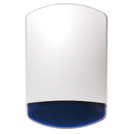 VESTA-020 | Outdoor siren via radio VESTA. Sound power of 107dB at 1 meter. Four volume levels. Tamper proof. It works with 4 1.5V alkaline batteries. Protection degree IP56. EN50131-4 / EN50131-5-3 Grade 2, Environmental class IV. Different sounds for each type of alarm: intruder alarm, fire alarm, and water leakage alarm.