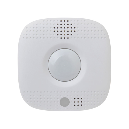 VESTA-023 | PIR detector + VESTA radio fire. The most advanced 4-in-1 multisensor on the market. Fire detector (photoelectric + thermovelocimetric). Temperature sensor (precision of ± 1 ° C). 360 ° PIR detector (Ø8 meters range). Siren + LED signaling with smoke alarm activation. Possibility of creating automatic rules for activation by movement or temperature rise / fall. It works with 3 CR123 of 3V lithium batteries. Useful video of the batteries of 10 years