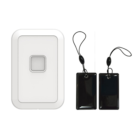 VESTA-033 | VESTA outdoor proximity reader. Integrates NFC proximity tags. Arming / disarming the system. Tamper proof. It works with 1 AA 1.5V lithium battery. Includes 2 chiclet proximity tags. Battery life of 6.8 years