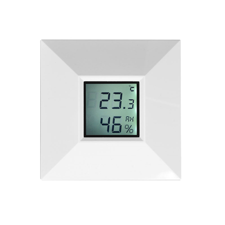 VESTA-041 | VESTA temperature and humidity sensor. Send temperature and humidity reports to the control panel every ten minutes. -10 ° C ~ + 50 ° C, 0% ~ 95% RH. It works with 2 3V AA alkaline batteries. 2.8 year battery life
