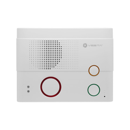 VESTA-071 | Vesta Smart Care MX medical alarm solution. RF and DECT module. Frequencies: RF: 868 MHz. Communication: IP (Ethernet), 4G, 3G, LTE. Communication protocols with the Supervision Centers: Contact ID, SIA, Social. Attention Alarm Internet Protocol (SCAIP). Alarm reports through 4G / 3G / LTE. World-class certified RF range and two-way voice quality - Supports multiple reporting methods, including voice mode. Voice prompt function. Integration of up to 40 sensors / devices. 24/7 environmental emergency monitoring. Multiparty emergency intercom system. Full help / nurse arrival function. It works as an intrusion alarm. Adjustable speaker and microphone volume. Certifications: EN50134 Class II
