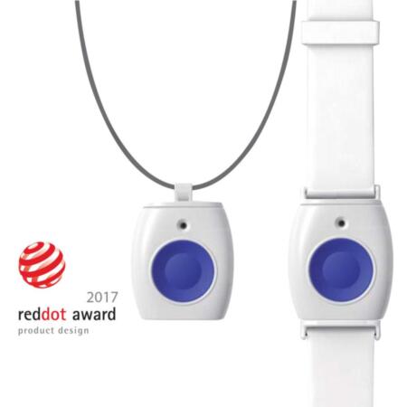 VESTA-078 | Colgante/Pulsera con pulsador de alarma de pánico y de emergencia de VESTA. Interruptor de pulsera / collar con un clic. Inalámbrico, compacto y liviano. Indicador LED. Consumo de energía mínimo. Detección de batería baja. Estándar IP68 a prueba de agua y polvo