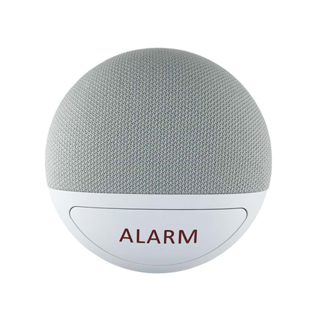 VESTA-092 | Emergency voice extender via DECT. Voice recognition to trigger emergency calls using preset voice commands or keywords. Voice messages in English. One-button design to request help. Provide high-clarity, hands-free, two-way communication via VESTA-072 (EZ-1 DECT). Excellent voice quality and long range. Built-in microphone and speaker. Automatically answer the incoming call without pressing the button. Large alarm button for easy identification. Placement on the wall or desktop. Ideal for multi-story houses and large premises