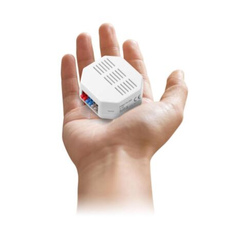 VESTA-106 | Relay switch for power meter. Remotely turn on / off the appliance. Built-in power meter to measure and report energy consumption history during the day / week / month. It works like a Z-Wave repeater. Allows relay trigger events to be integrated into other home automation activities, scenes, or schedules. Connects directly to power cord in junction box, or ceiling / wall outlets. Compatible with Z-Wave systems from other manufacturers. Regular monitoring signals to verify the integrity of the system. Suitable for residential and commercial premises