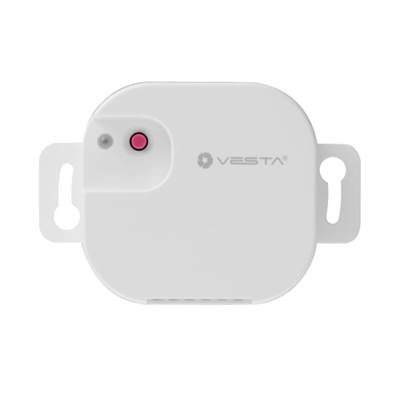 VESTA-169 | Z-Wave relay controller. Automate home pool covers, gas valves, water valves or sprinkler systems, etc. Provides radio operation of any device controllable by a SPDT relay. It allows integrating relay activation events in other home automation activities. A relay contact. A dry contact. It works with an AC power supply (110V ~ 230V). The LED confirms the operation and connectivity of the Z-Wave network. It works as a Z-Wave repeater. Easy installation. CE compliance