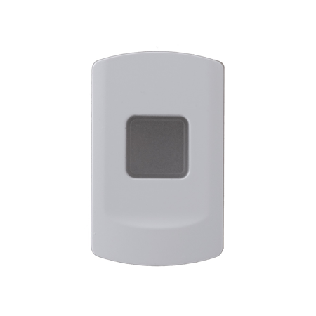 VESTA-216 | Vesta status indicator. Two-color LED status indicator. The LED functions as a network indicator. Communication technology F1. Regular supervision signals ensure the correct operation of the device. The function button can be pressed to send supervisory signals or reset the device. Low battery detection. Easy to install. CE compliance