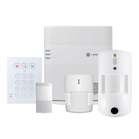 VESTA-244 | VESTA kit consisting of :. 1x VESTA-046 (HSGW-G8-2G-F1-ZW) IP + 2G control panel with 160 radio zones. 1x VESTA-011 numeric keypad (KP-39B-F1). 1x PIR detector VESTA-009 (IR-29SL-F1). 1x PIRCAM detector with VESTA-096 (VST-862P-IL-ALK). 1x Magnetic contact VESTA-013 (MDC-3-F1)