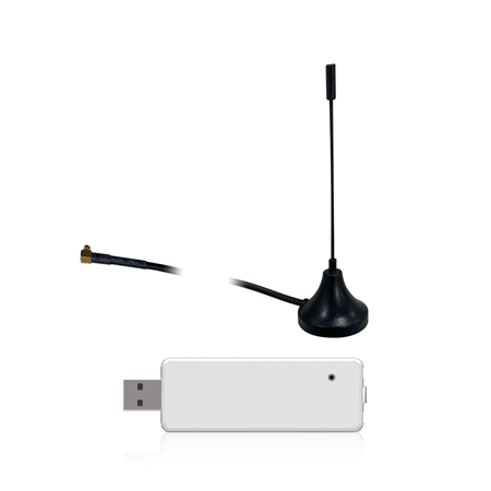 VESTA-343 | Dongle LoRa. Permite que los paneles VESTA empleen el protocolo LoRa como vía alternativa de reporte a Central Receptora de Alarmas. Comunicación de bajo consumo y largo alcance