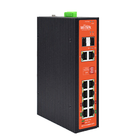 WITEK-0020|8 switch Gigabit PoE + 2 switch Gigabit COMBO PoE non gestibili 