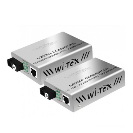WITEK-0040|Conversor de fibra óptica a Ethernet