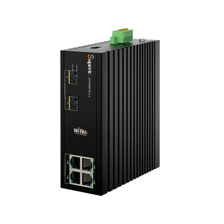 WITEK-0066|Switch PoE gestionable L2 de 4 PoE+ Gigabit + 2 SFP Gigabit