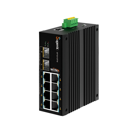 WITEK-0068|8 switch PoE+ Gigabit PoE+ + 2 SFP Gigabit gestibili PoE