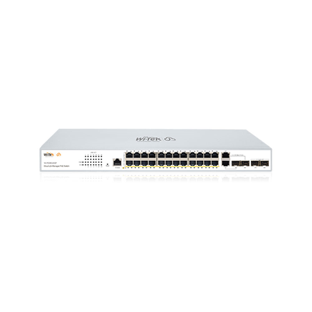 WITEK-0151|Commutateur Gigabit PoE L2+ administrable par le cloud