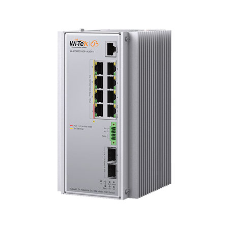 WITEK-0171|Nuage PoE industriel L2+ 24/48V Wi-Tek ALIEN-I PoE Switch