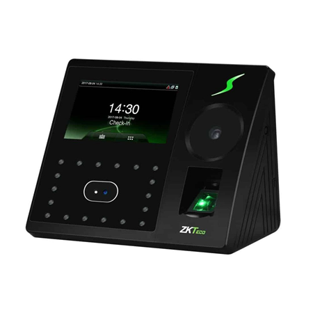 ZK-145 | ZKTeco multi-biometric terminal for access and presence control. EM cards 125KHz. 4.3" touch screen. Facial capacity of up to 1,200 faces. Capacity of up to 2,000 fingerprints. Capacity of up to 600 palms. Registration of up to 100,000 events. Black color