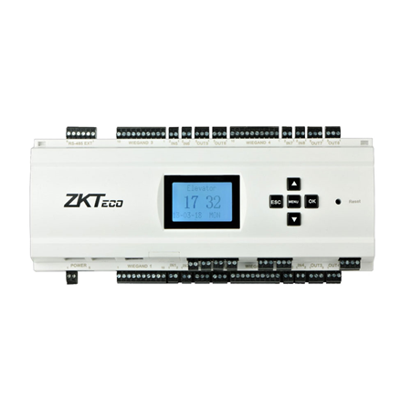 ZK-166 | Panneau ZKTeco pour le contrôle des ascenseurs. 10 étages. Capacité de 3 000 empreintes digitales et 30 000 cartes. Enregistrement de jusqu'à 100 000 événements. N'inclut pas l'alimentation. Compatible uniquement avec les logiciels de biosécurité