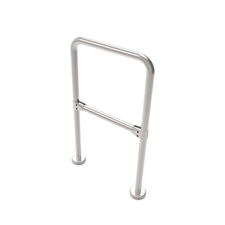 ZK-223 | Pasamanos de acero inoxidable para limitar acceso en entradas con mobiliario de acceso. El pasamanos es asequible, de bajo mantenimiento y fácil de instalar. Se pueden utilizar en todo tipo de aplicaciones. El producto se utiliza a menudo en las entradas de las tiendas junto con los torniquetes. Otros usos típicos incluyen la creación de líneas de cola permanentes y la división o el control del acceso a áreas "prohibidas".