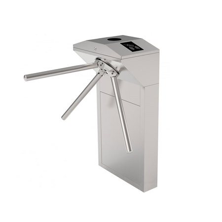ZK-230 | ZKTeco turnstile with controller and combination of fingerprint reader and RFID. Fall of arms in case of emergency. Signage to indicate authorized access and direction of movement. No exposed screws. Alloy steel mechanism that prevents mechanical wear. Housing and arms made of SUS304 stainless steel. The locking electromagnets only operate when activated and are in standby mode when the device is inactive. The patented ZK compact mechanism ensures long life of the lubricating oil inside. High quality electronic components.