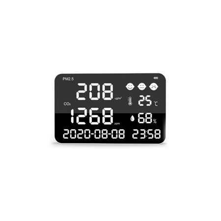 ZK-253 | Rilevatore di qualità dell'aria da parete multifunzionale ZKTeco. Schermo da 17 pollici. Rileva CO2, temperatura, umidità. No batteria. Sensore HEIMANN dalla Germania. Monitoraggio in tempo reale 24 ore su 24
