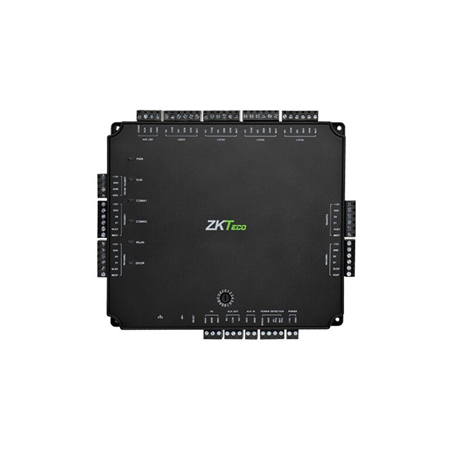 ZK-277 | ZKTeco Atlas Series RFID controller for access control for 4 doors and 4 readers. Web-based embedded software. No installation required. Advanced access control functions. Access control and security links. Capacity of up to 84 doors and 5000 users. Supports third-party readers via Wiegand or OSDP. TCP / IP, Wiegand and OSDP communication. Remote lock and unlock. Supports PoE power.