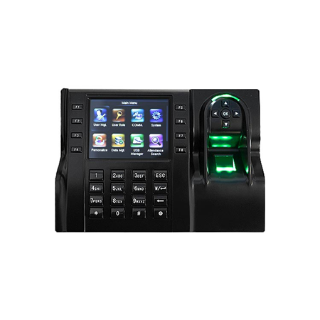 ZK-282 | Terminal biométrico ZKTeco de control de presencia. Pantalla de 3,5". Módulo Dual (ID + Mifare / Desfire). Capacidad de hasta 8000 huellas. Capacidad de hasta 10 000 tarjetas. Registro de hasta 100 000 eventos.