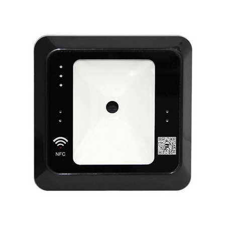 ZK-307 | Lettore QR ZKTeco serie QR50. Può essere collegato a qualsiasi controller che supporti Wiegand. Lettura di codici QR statici e dinamici. Supporta schede IC da 13,56 MHz. Lettura QR fino a 5 cm. Lettura carte fino a 4 cm. Comunicazione Wiegand (26/34/66), RS485, USB.