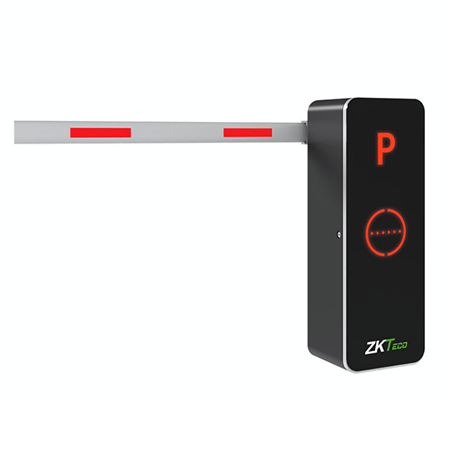 ZK-311 | ZKTeco totem for barrier on the left. High speed of 1.5s. Feather barrier on the left (not included). Interactive chassis with LED indicator. Supports 24V backup battery. Compatible with LPR cameras. Compatible with ZK-210 (VR10) radar detector. 2mm metal chassis.