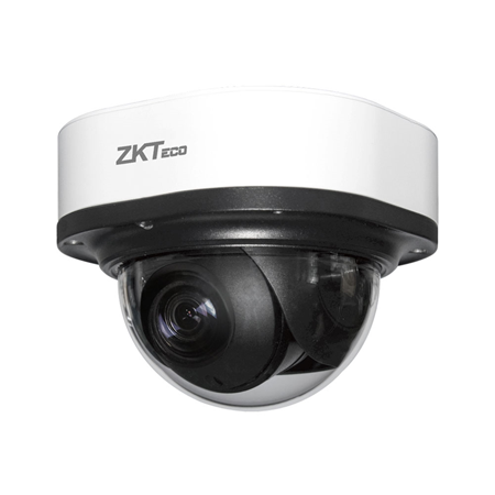 ZK-314 | Domo IP ZKTeco con reconocimiento de matrículas. 2MP@25ips, H.265+/H.265. ICR, 0,001 lux, Smart IR 50m. Óptica motorizada de 3,35 ~ 10,05 mm. WDR 120dB, 2D/3D-DNR, 4 ROI. LPR Stop&Go (hasta 20 km/h). 98% de fiabilidad LPR. 1 entrada / 1 salida de audio. 2 entradas / 1 salida de alarma. Ranura MicroSD, RS485, RJ45, Onvif, IP67, PoE.