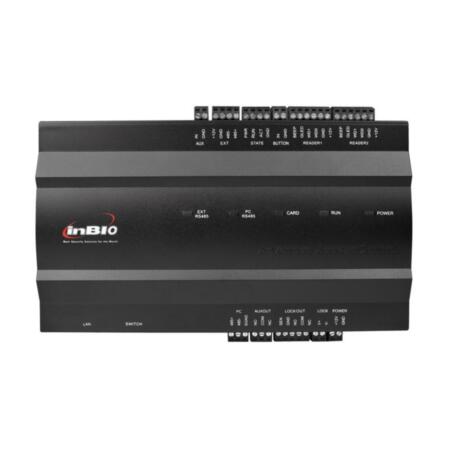 ZK-78 | Biometric controller for access control of 1 door. Supports 2 RS485 readers + 2 Wiegand 26-bit readers. 30,000 cards. 3,000 fingerprints 100,000 events. TCP / IP, RS485. 3 inputs / 2 outputs.