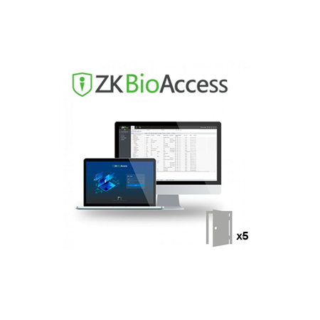 ZK-232 | Licencia de gestión control de accesos gama estándar ZKTeco para 5 puertas. Software de control de acceso Lite para empresas. Basado en web. Compatible con paneles de control de accesos y dispositivos autónomos con PUSH. Disponible para actualizar al software estándar ZKBioSecurity. Incluye un nuevo módulo de detección de temperatura 