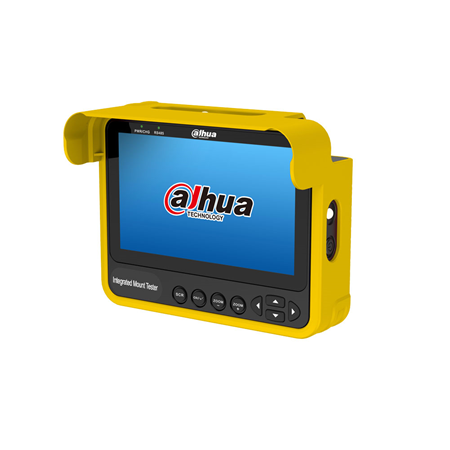 DAHUA-2203 | Téster Dahua de CCTV 4 en 1. Pantalla TFT de 4,3” (480 × 272). Soporta HDCVI/HDTVI/AHD/CVBS.  Salida de alimentación, 12V CC/1A y USB de 5V/1A. Incorpora batería con una duración de hasta 8 horas.